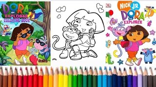 Coloring Dora the ExplorerDrawing ArtPainting [upl. by Stepha]