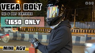 New helmet 🤩🤩  vega bolt  glossy black  Tamil  Bangalore  SadAkon [upl. by Ahseenyt]