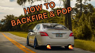 How to make your car Backfire 7th gen Maxima exhaust Backfire youtuber youtube cars [upl. by Sorilda]