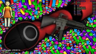 Slitherio AI Squid Game Guard 🔥🔥🔥  New Epic Skin Slitherio Best Gameplay  200000 Epic score [upl. by Tonina486]