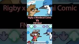 Fnf Rigby x Mordecai Vs Original Rigby X Mordecai Comic short happyfnf [upl. by Salisbarry]