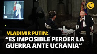 PUTIN RETA A OCCIDENTE y asegura que es quotIMPOSIBLEquot que RUSIA sea DERROTADO en UCRANIA  El Comercio [upl. by Chui603]