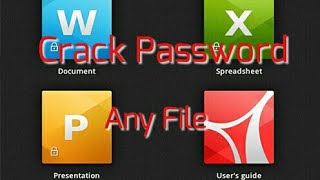 Crack Password Of MSOffice powerpoint Excel Word Outlook Access Files [upl. by Correy]