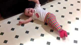 Sawyer crawling at 14months with spastic diplegia cerebral palsy [upl. by Mehalek178]