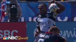 Team USA duels Fiji in tough Rugby Sevens quarterfinal matchup  NBC Sports [upl. by Aizat]