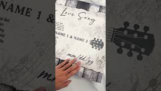 Personalized Guitar Shaped Song Lyrics On Canvas Music Wall Art [upl. by Ahsahtan]