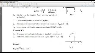 examen théorie du signal université de Ghilizane 2024 L2S4 [upl. by Didier]