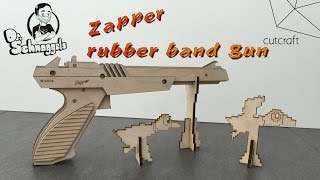 Zapper rubber band gun DIY set powered by cutcraft [upl. by Annazor]