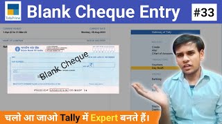 33 Tally Prime  Blank Cheque Entry in Tally Prime  Cheque Entry in Tally  SCC Center [upl. by Welcome]