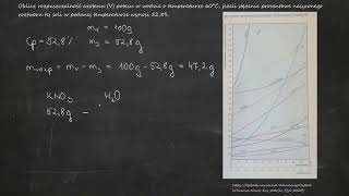 Oblicz rozpuszczalność azotanu V potasu w wodzie o temperaturze 60°C jeżeli stężenie procentowe [upl. by Hudgens]