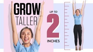 7 Stretches to Grow Taller amp Improve Posture  BONUS Tips [upl. by Kauppi]