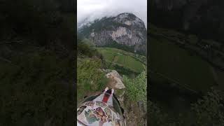 Cold BASE jump in lauterbrunnen switzerland [upl. by Tamberg]