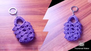 How to crochet a bag Keychain  Crochet Keychain Tutorial crochet diy [upl. by Hanway894]