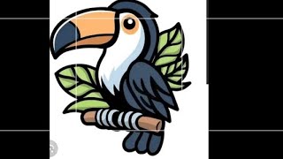 Hornbill Bird DrawingHow to Draw Simple Bird and Colour Easy Step by Step [upl. by Canning]