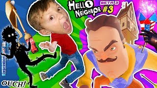 SCARY HELLO NEIGHBOR DREAM SHADOW MAN FGTEEV BUTT KICKED COKE amp MENTOS EXPERIMENT Basement Beta 3 [upl. by Suoinuj]