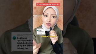 Hati2 kalau nak pakai Krim pencerah yang ada hydroquinone salah pakai boleh menyebabkan ochronosis [upl. by Ahsekan977]