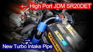 B14 200sx Gets a Custom Turbo Intake Pipe [upl. by Rajiv853]