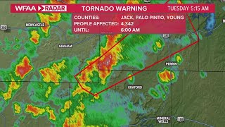 Live severe weather coverage Tracking tornado warnings in DFW [upl. by Peednas]