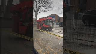 Construction work at Danforth Ave toronto travel torontotravelguide automobile torontotourism [upl. by Ulah]