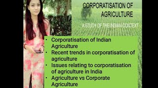 8Corporatisation of Agricultural in hindi Corporate Governance [upl. by Rigby915]