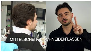 Ich lasse mir einen MITTELSCHEITEL mit kurzen Seiten schneiden Teil 23 JoelKsn [upl. by Edrei]