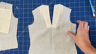 Sewing Tutorial Sailor Girl Playsuit Collar Wearing History pattern 4001 [upl. by Lennox20]