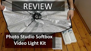 REVIEW  135W Studio Softbox Video Light Stand Kit [upl. by Tybalt]