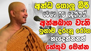 අන්ධ ගොලු බීරී වෙන්නත් අංශභාග වගේ දරුණු ලෙඩ හැදෙන්නත් හේතුව  Ven Boralle Kovida Thero Bana 2024 [upl. by Bunch]