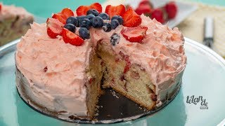 How To Prepare A Simple Strawberry Cake [upl. by Amaras986]