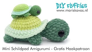 Mini Schilpad Amigurumi knuffel haken voor beginners  Nederlands [upl. by Kulsrud]