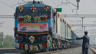 World’s first Electric hauled Double Stack 15 Km long Container Train  Indian Railways [upl. by Igic]