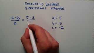 Evaluating Variable Expressions Example 1  Intermediate Algebra  Lesson 22 [upl. by Swane680]