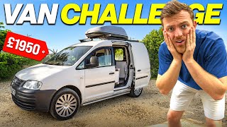 24hr Campervan Challenge in Tiny VW Caddy its so small [upl. by Eirrac]