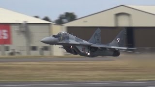 Spectacular vertical take off MIG 29 at RIAT 2015 [upl. by Alasdair881]