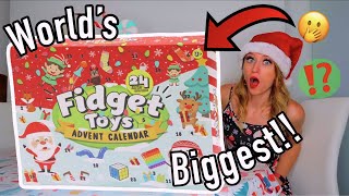 UNBOXING THE WORLDS BIGGEST MYSTERY FIDGET ADVENT CALENDAR😱🎁⁉️ 24 MYSTERY BOXES😦🎁 [upl. by Dyan]