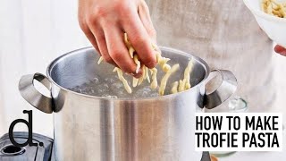 How To Make Trofie Pasta  delicious Magazine [upl. by Adnyl]