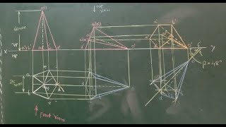 36 Pentagonal pyramid resting on HP with its slant edge  Mod 3  Engineering Graphics by Gurudatt [upl. by Hamimej468]