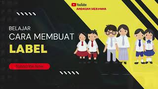 MEMBUAT LABEL INVENTARIS BARANG SEKOLAH [upl. by Wey]