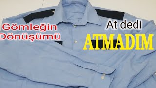 Eşimin iş gömleğiyle yaptığıma inanamayacaksınız geridönüşüm gömleğindönüşümü kendinyap [upl. by Enobe]