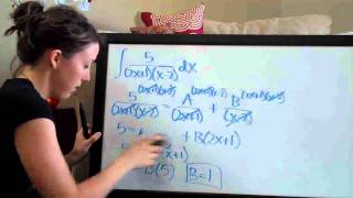 Partial fractions distinct linear factors example 3 KristaKingMath [upl. by Tillfourd]