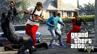 GTA 5 BLOODS🔴VS CRIPS🔵 EP45 SCHOOL📚 FIGHT GONE WRONG😤 [upl. by Ringo904]