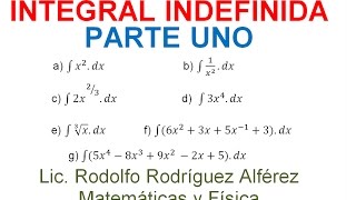 1 INTEGRAL INDEFINIDA CÁLCULO INTEGRAL [upl. by Yenial]