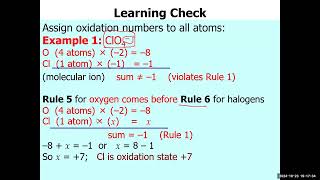 Ch 5 Assigning Oxidation Numbers and Balancing REDOX Reactions [upl. by Roos]