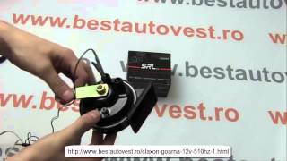 Claxon goarna 12V 510Hz claxon auto [upl. by Utimer]