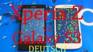 Sony Xperia Z gegen Samsung Galaxy S3 AnTuTu Benchmark Test  Sony Xperia Z Benchmark Test Deutsch [upl. by Tekla585]