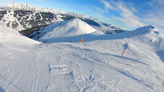 Saalbach Hinterglemm  Austria Ski with kids 742a  58 km 1170 m down 4K Gimbal Double Camera [upl. by Sandeep]