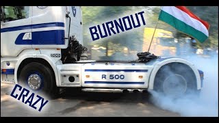 LOUD Scania R500 V8 BURNOUT 2015 [upl. by Ecyarg]