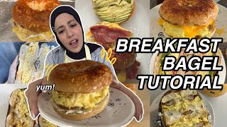 the BEST BREAKFAST BAGEL RECIPE yumyum in my tumtum [upl. by Darsey619]