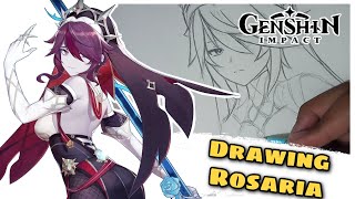 Drawing Rosaria Genshin Impact [upl. by Denise591]