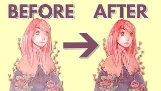 Edit Scanned Art in Photoshop  Basic Tips amp Tricks [upl. by Rebmit]